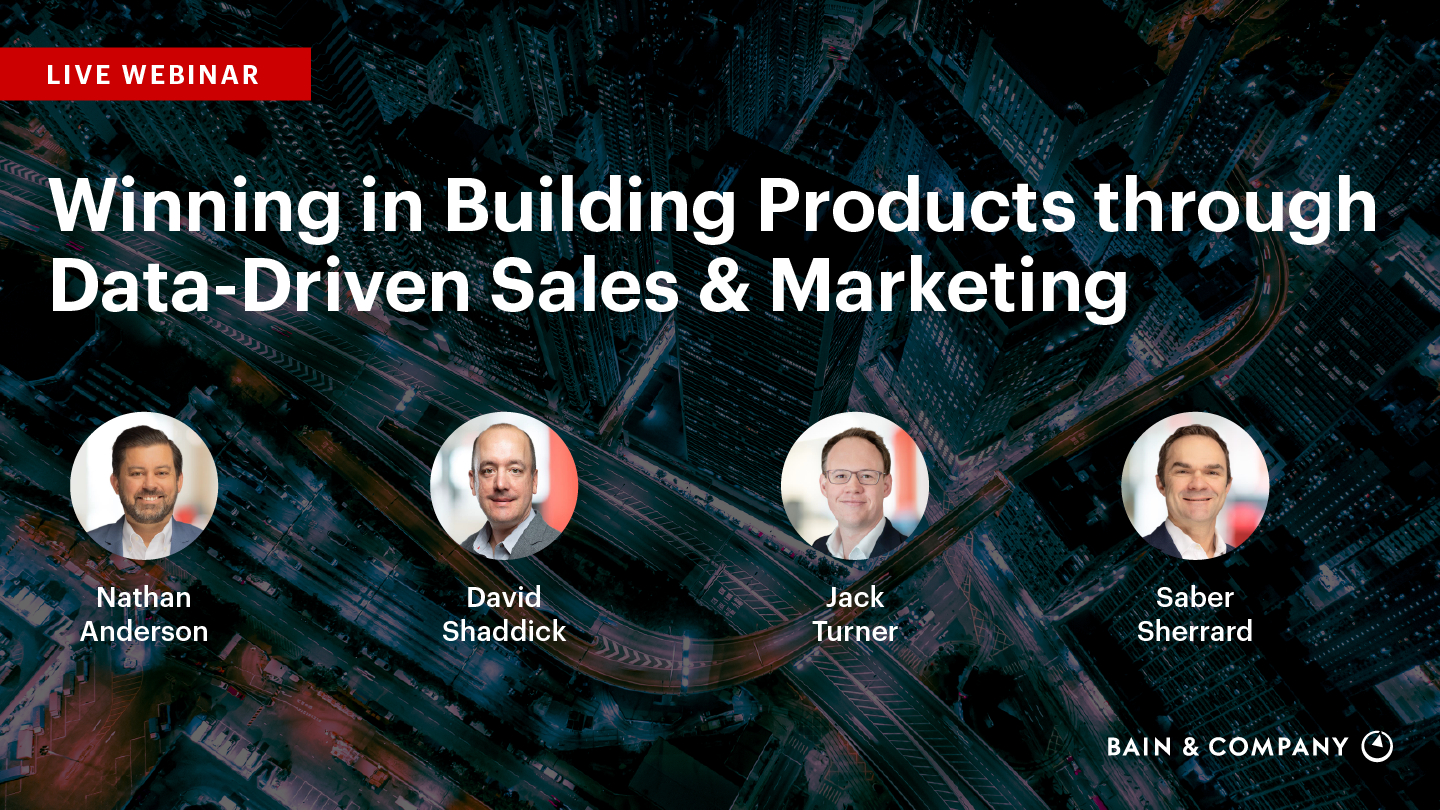 Winning in Building Products with Data-Driven Sales and Marketing